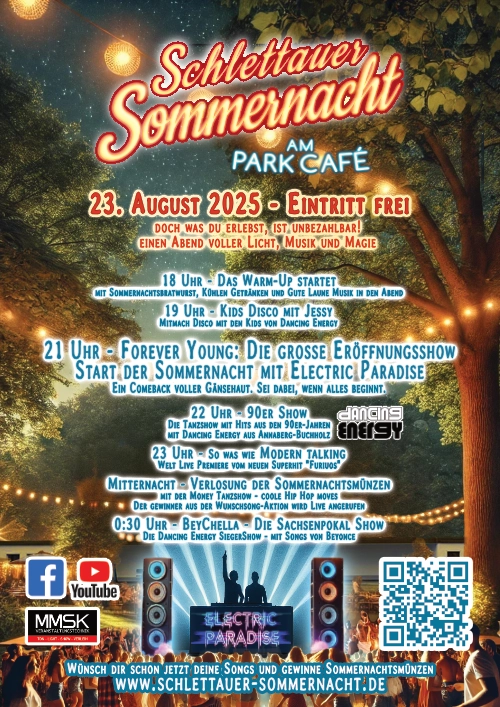 Das Programm zur Schlettauer Sommernacht 2025